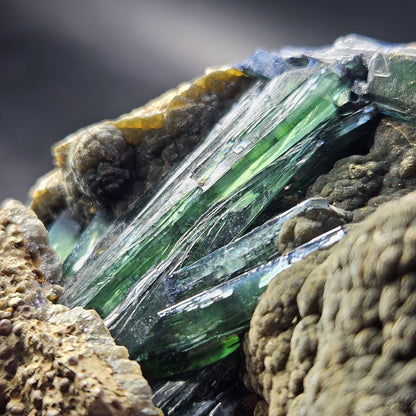 Vivianite Crystal Cluster with Rainbow Inclusions 137g, Vivianite Specimen, Raw Blue