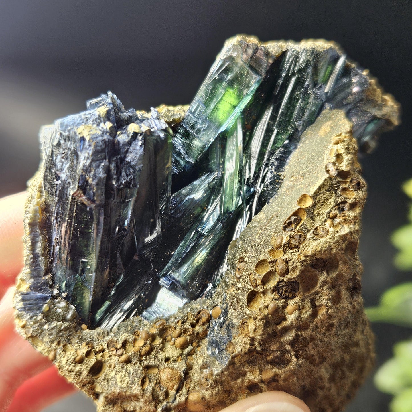 Vivianite Crystal Cluster 192g, Vivianite Specimen, Raw Blue
