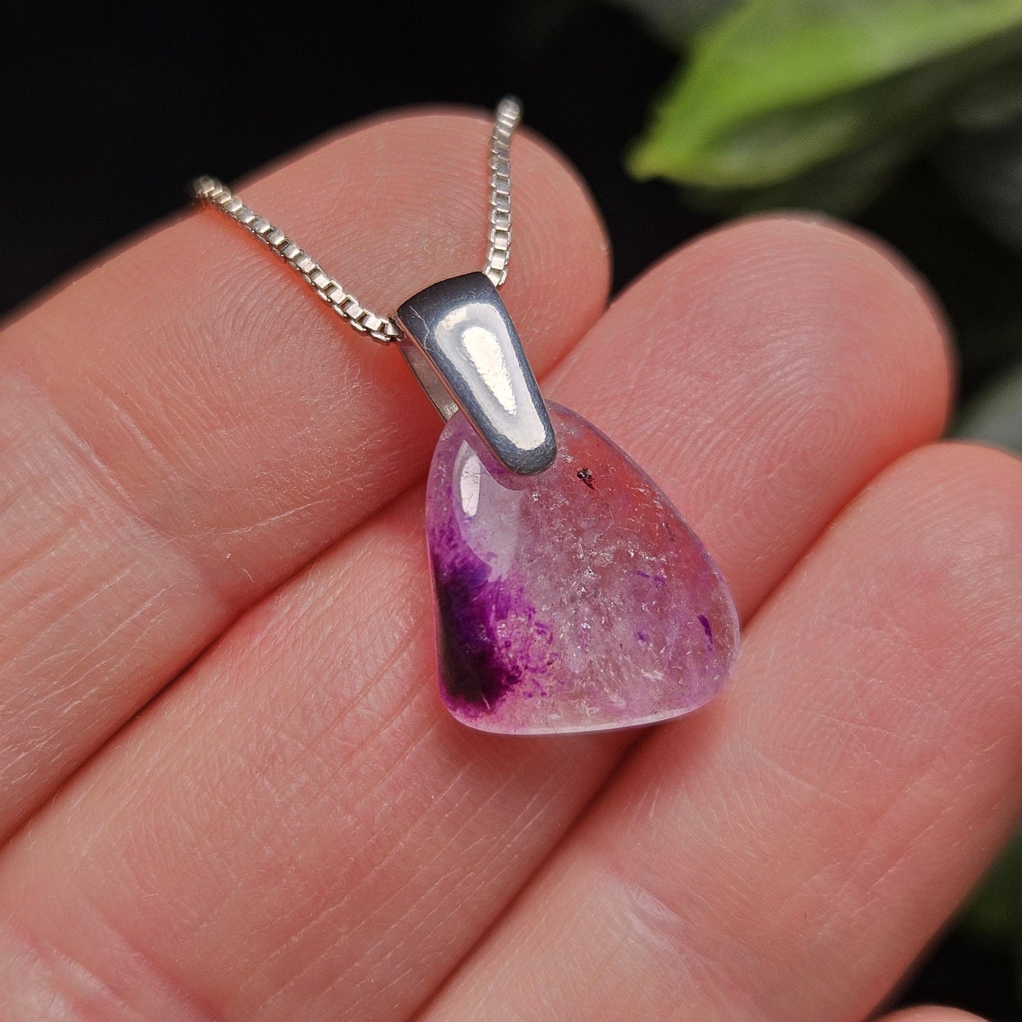 Gel Sugilite Pendant, Sugilite Crystal Necklace