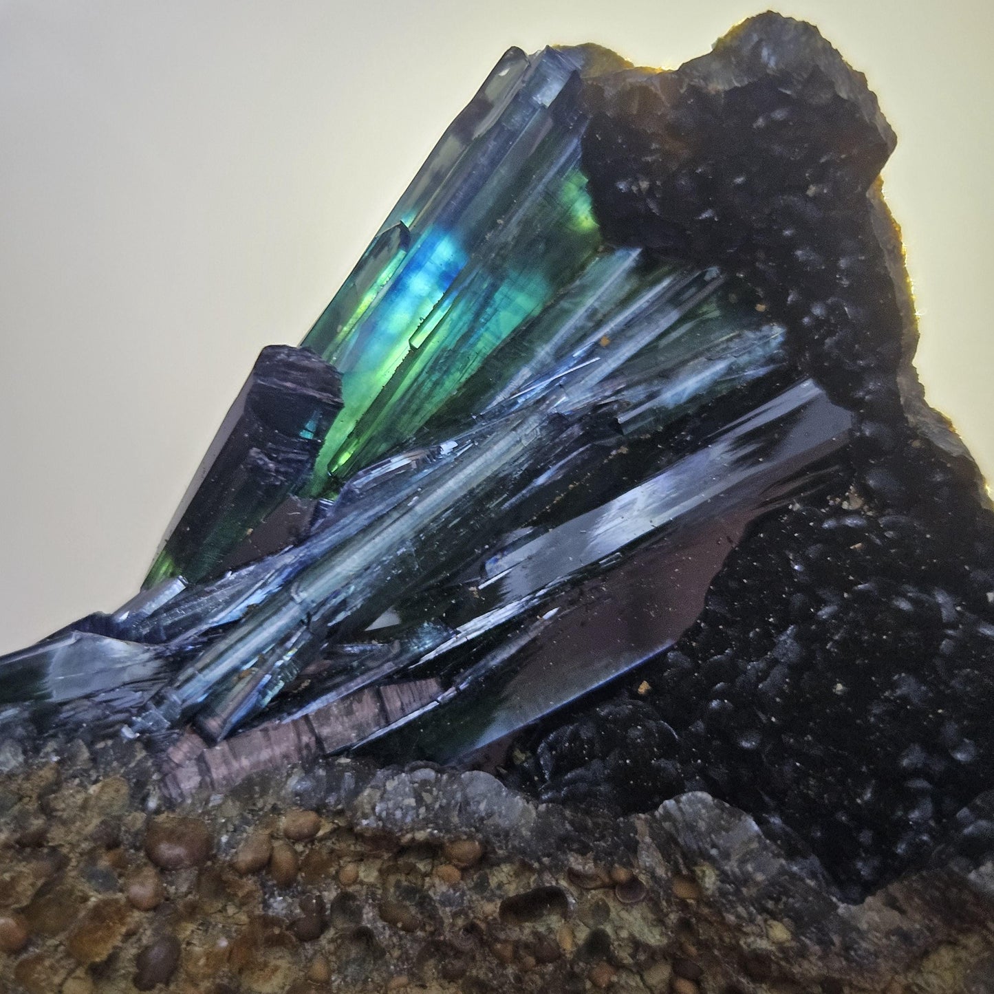 Vivianite Crystal Cluster 57.87g, Vivianite Specimen, Raw Blue