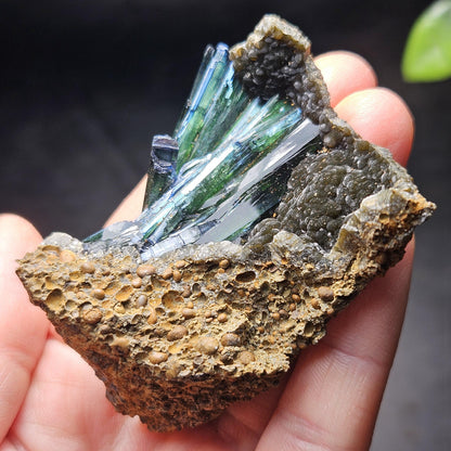 Vivianite Crystal Cluster 57.87g, Vivianite Specimen, Raw Blue