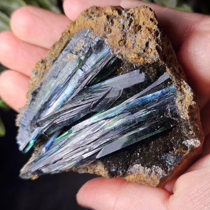 Vivianite Crystal Cluster 131.82g, Vivianite Specimen, Raw Blue