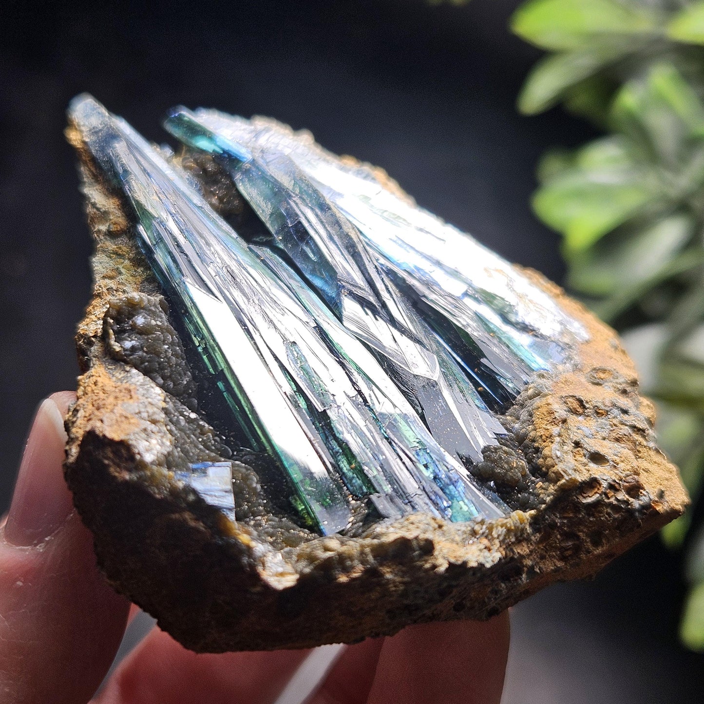 Vivianite Crystal Cluster 131.82g, Vivianite Specimen, Raw Blue
