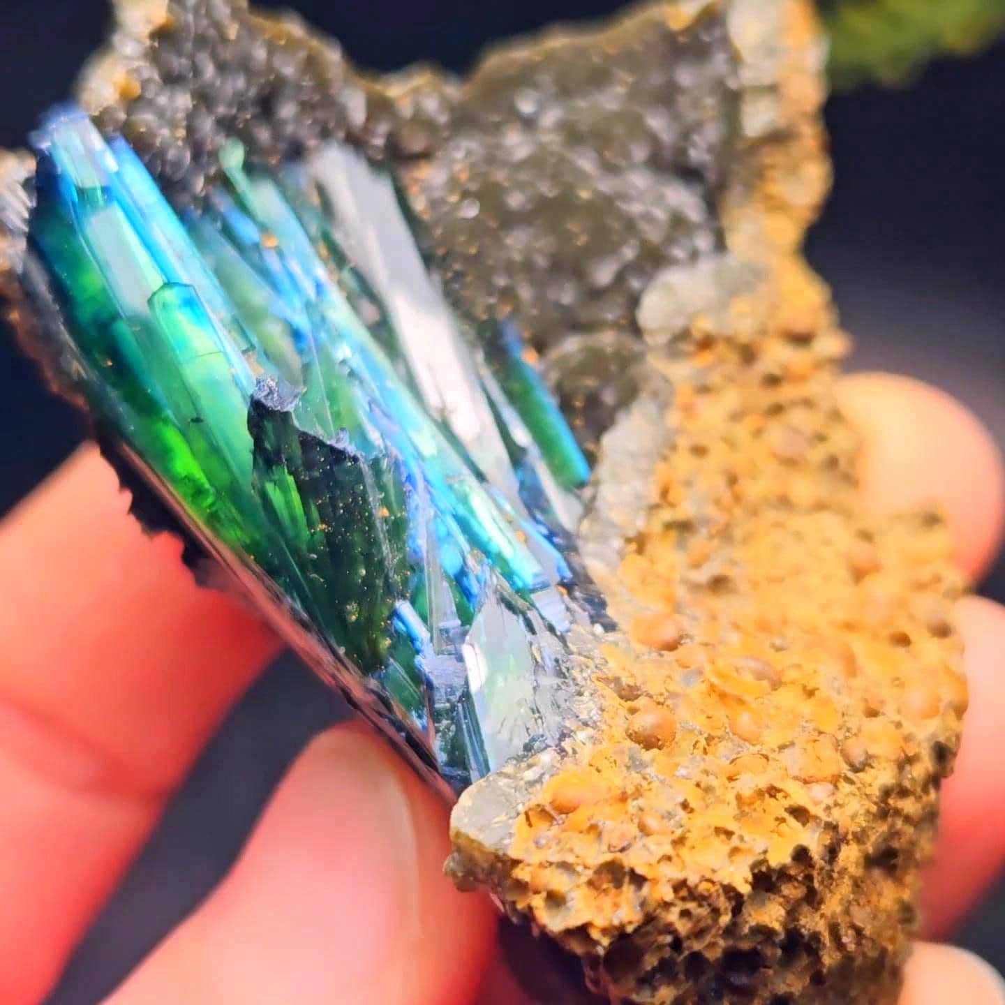 Vivianite Crystal Cluster 57.87g, Vivianite Specimen, Raw Blue
