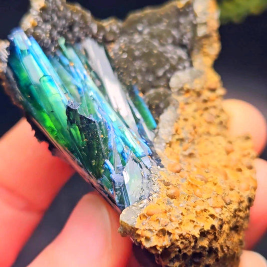 Vivianite Crystal Cluster 57.87g, Vivianite Specimen, Raw Blue