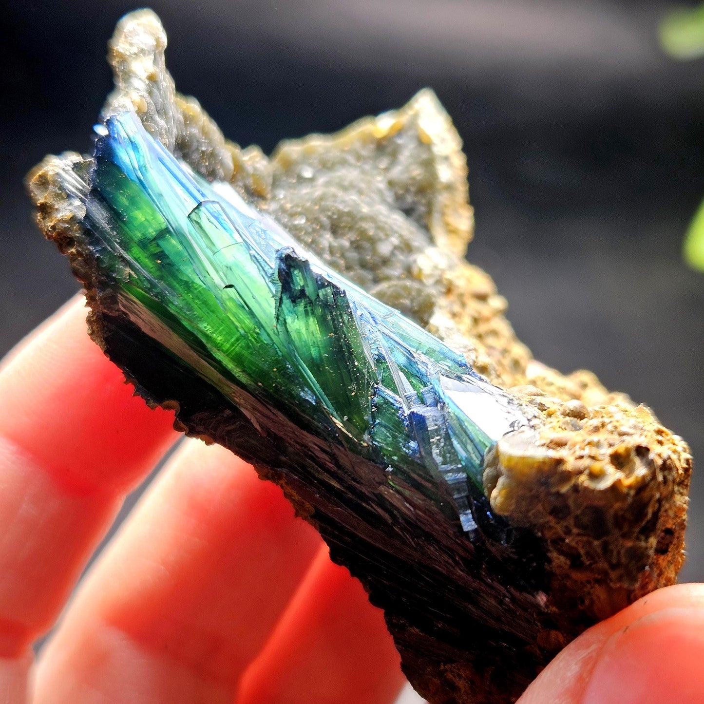 Vivianite Crystal Cluster 57.87g, Vivianite Specimen, Raw Blue