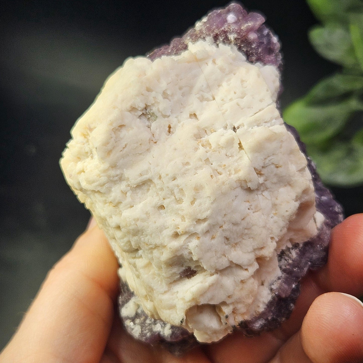 Blue Tourmaline on Lepidolite on Cleavelandite from Brazil 211g, Raw Brazilian Tourmaline Specimen, Lepidolite Crystal