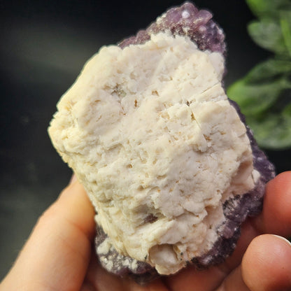 Blue Tourmaline on Lepidolite on Cleavelandite from Brazil 211g, Raw Brazilian Tourmaline Specimen, Lepidolite Crystal