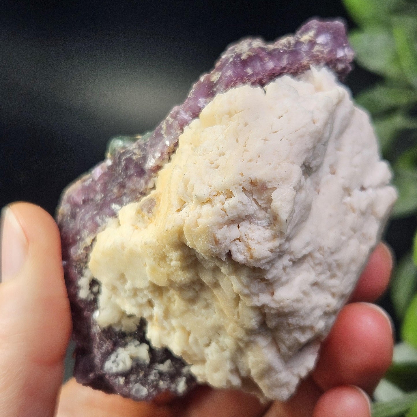 Blue Tourmaline on Lepidolite on Cleavelandite from Brazil 211g, Raw Brazilian Tourmaline Specimen, Lepidolite Crystal