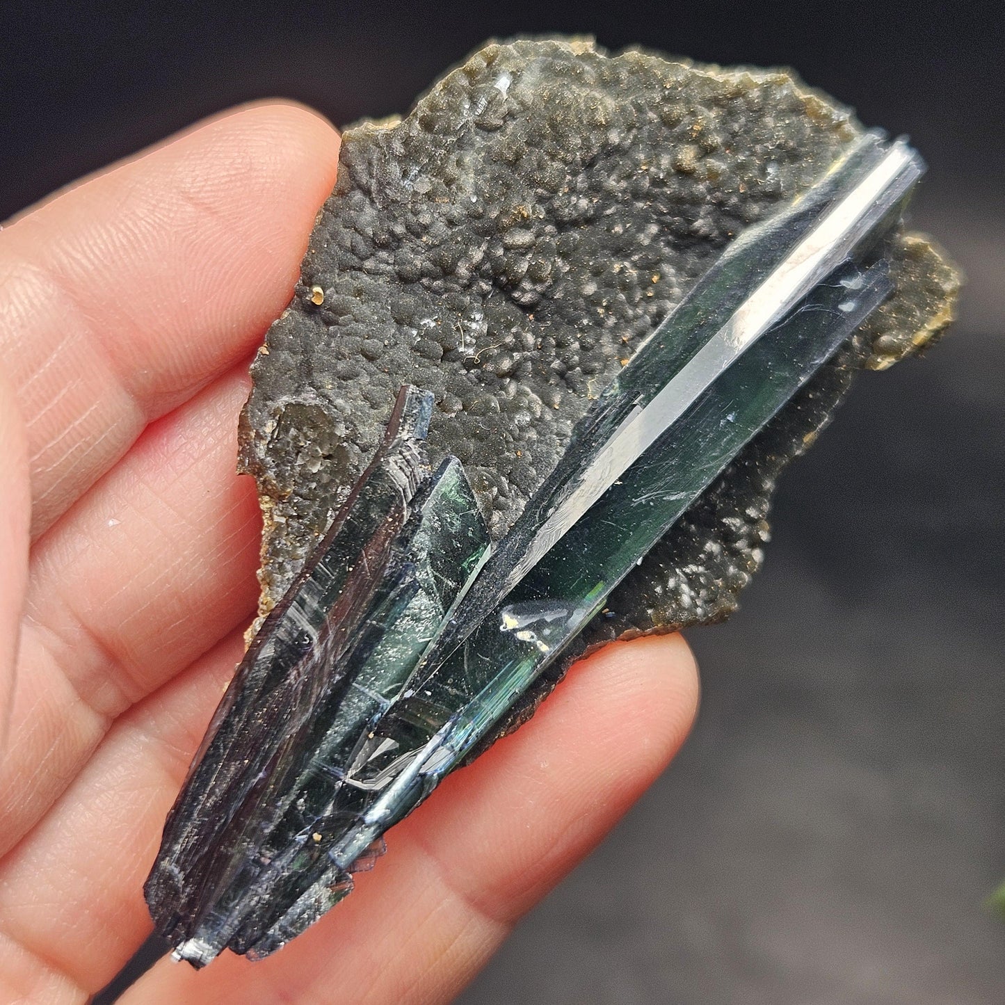 Vivianite Crystal Cluster 75.78g, Vivianite Specimen, Raw Blue