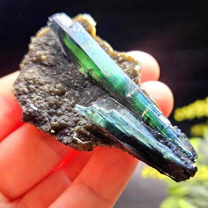 Vivianite Crystal Cluster 75.78g, Vivianite Specimen, Raw Blue