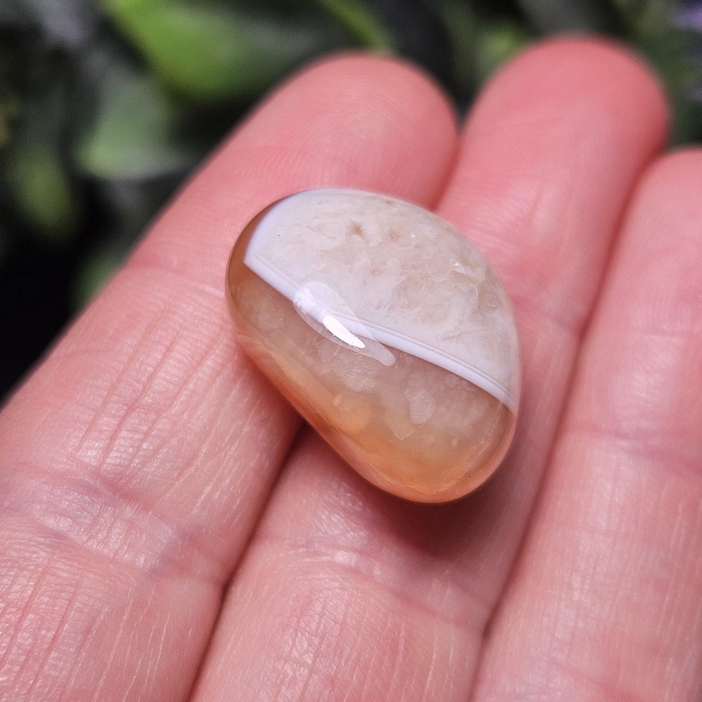 Snakeskin Fire Agate Crystal, Snakeskin Agate Tumbled Stone, Polished Dragonskin Agate