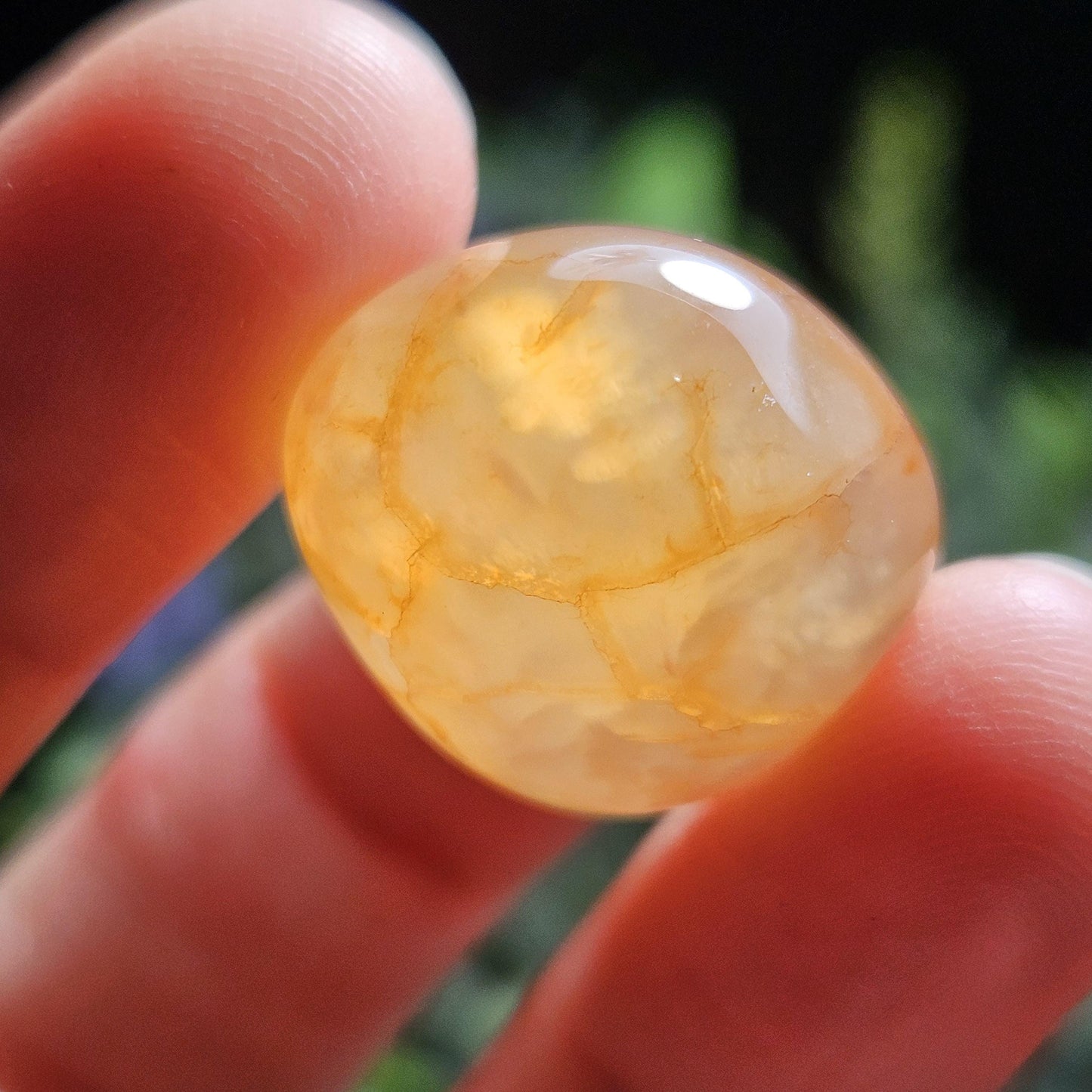 Snakeskin Fire Agate Crystal, Snakeskin Agate Tumbled Stone, Polished Dragonskin Agate