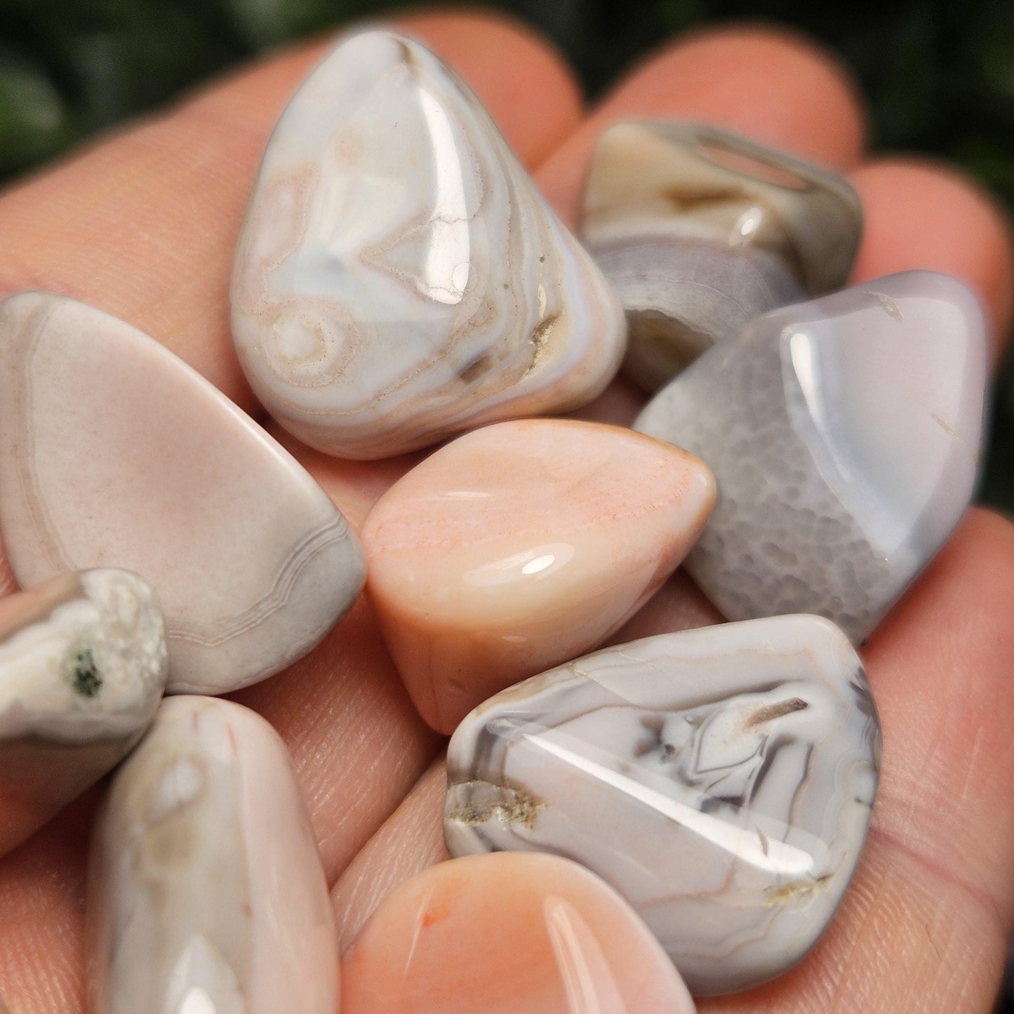 Botswana Agate Crystal, Pink & Grey Chalcedony ~ Choose Your Size
