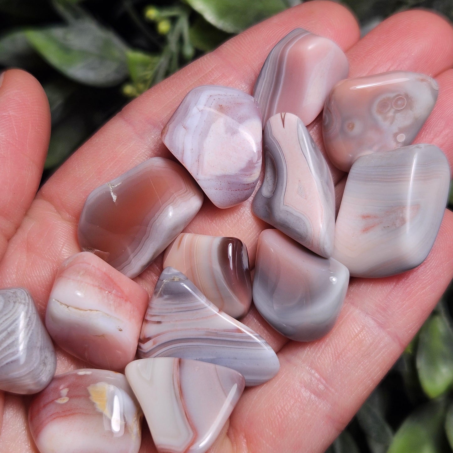 Botswana Agate Crystal, Pink & Grey Chalcedony ~ Choose Your Size