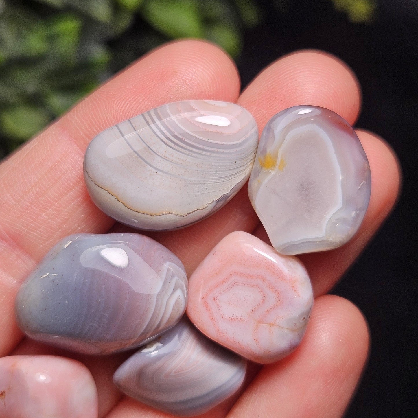 Botswana Agate Crystal, Pink & Grey Chalcedony ~ Choose Your Size