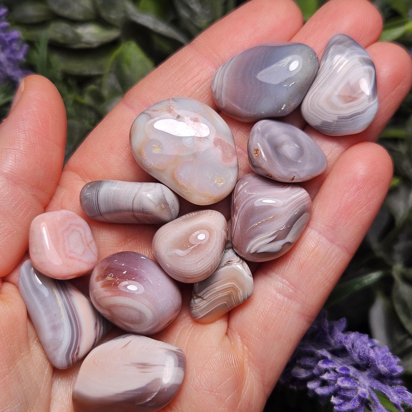 Botswana Agate Crystal, Pink & Grey Chalcedony ~ Choose Your Size