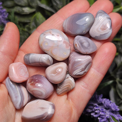 Botswana Agate Crystal, Pink & Grey Chalcedony ~ Choose Your Size
