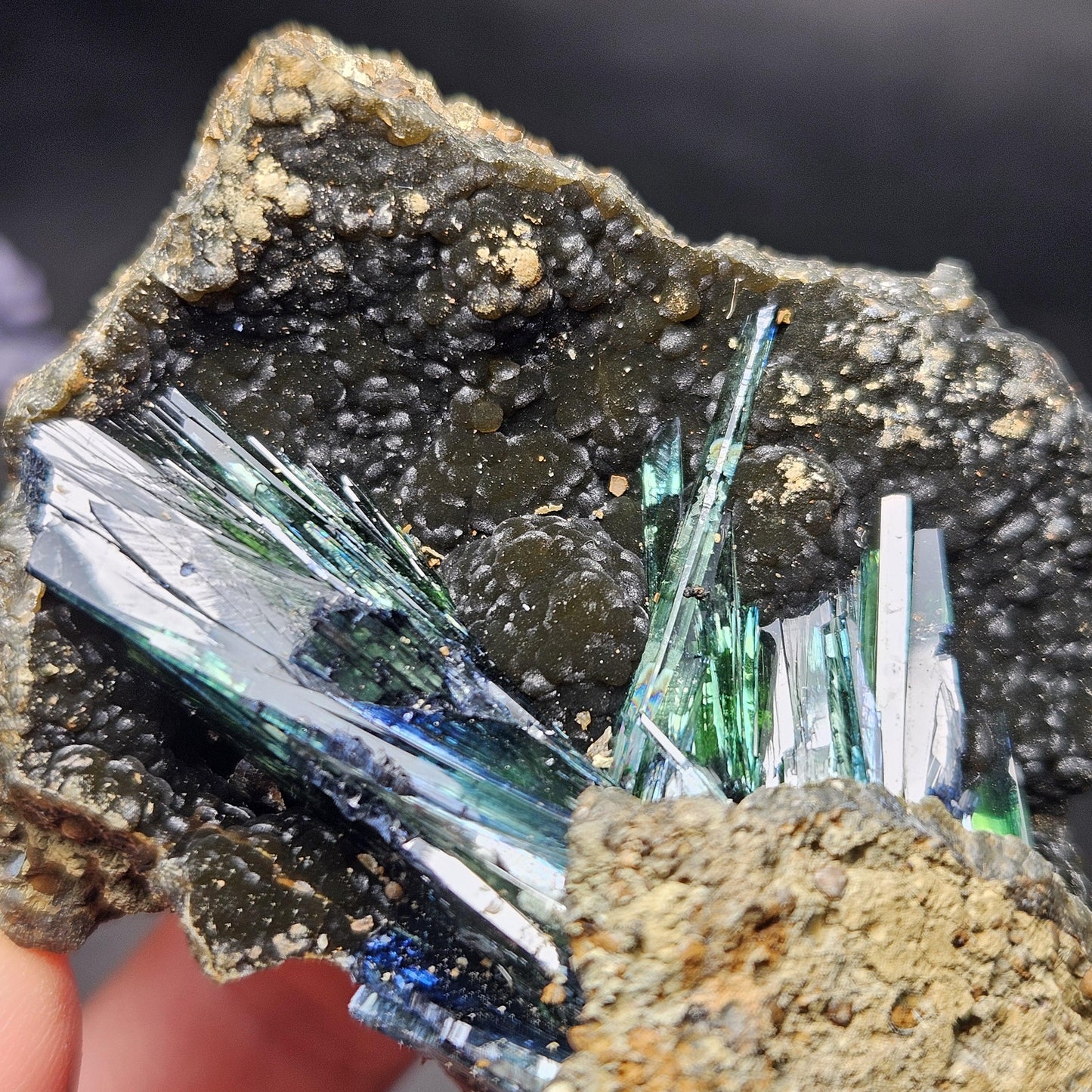 Vivianite Crystal Cluster 76.89g, Vivianite Specimen, Raw Blue