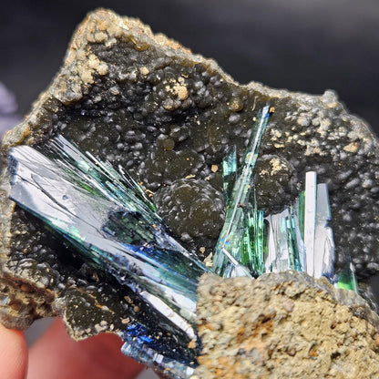 Vivianite Crystal Cluster 76.89g, Vivianite Specimen, Raw Blue
