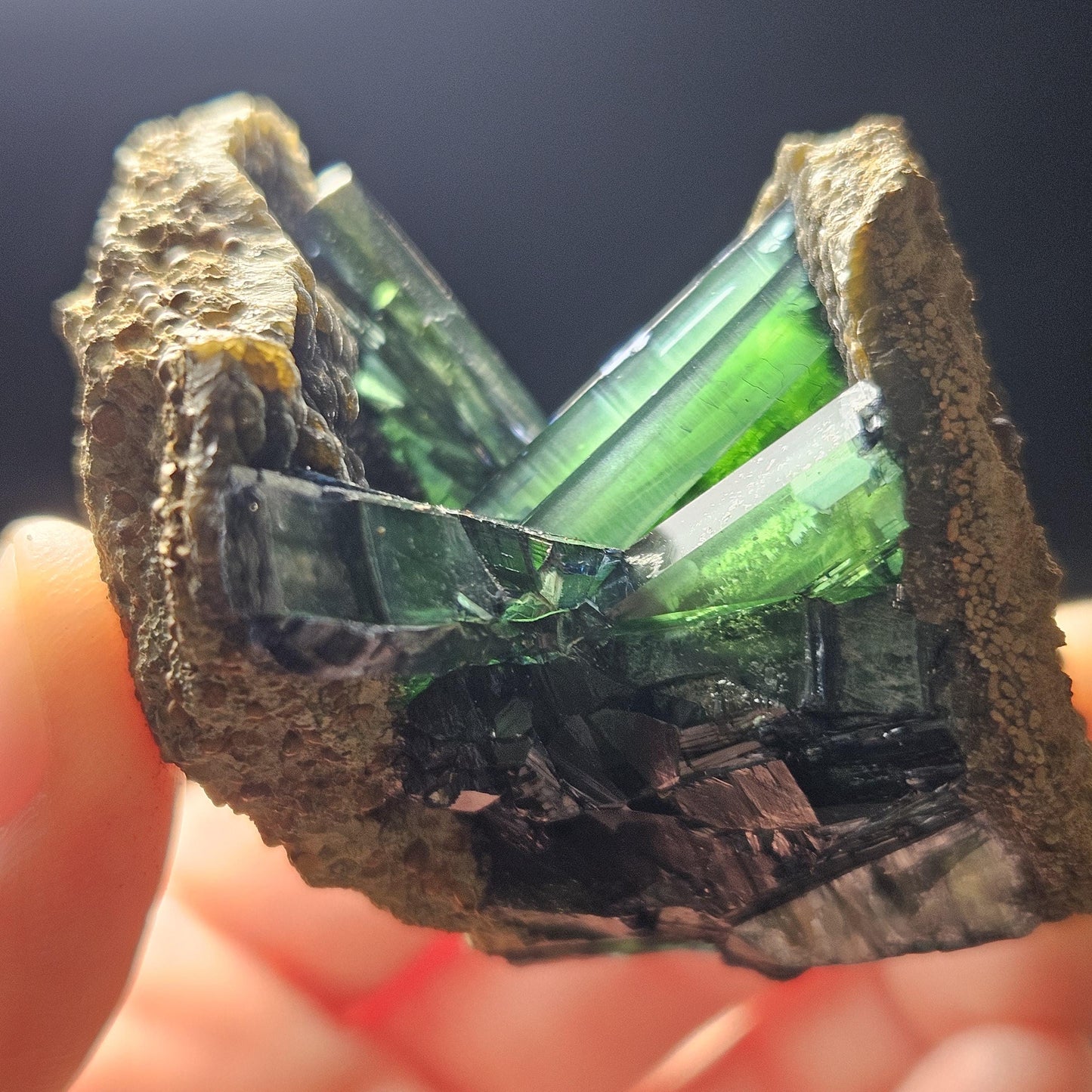 AAA Vivianite Crystal Cluster 89.77g, Vivianite Specimen, Raw Blue