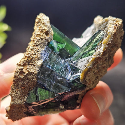 AAA Vivianite Crystal Cluster 89.77g, Vivianite Specimen, Raw Blue