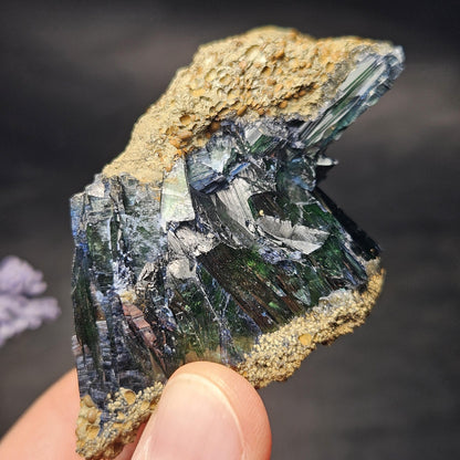 AAA Vivianite Crystal Cluster 89.77g, Vivianite Specimen, Raw Blue