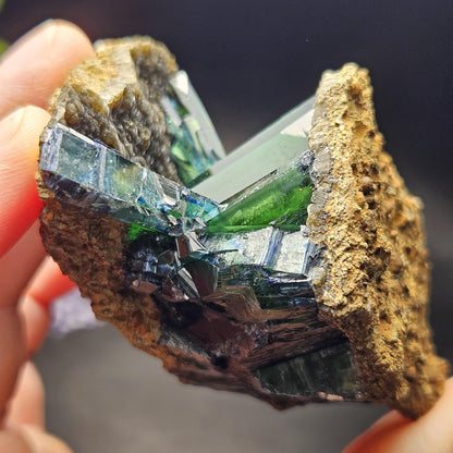 AAA Vivianite Crystal Cluster 89.77g, Vivianite Specimen, Raw Blue