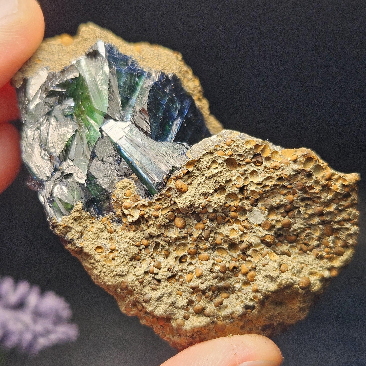 AAA Vivianite Crystal Cluster 89.77g, Vivianite Specimen, Raw Blue