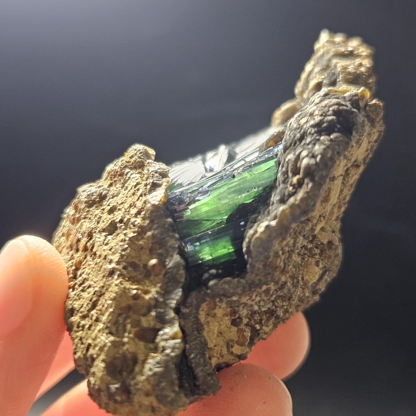 Vivianite Crystal Cluster 76.89g, Vivianite Specimen, Raw Blue