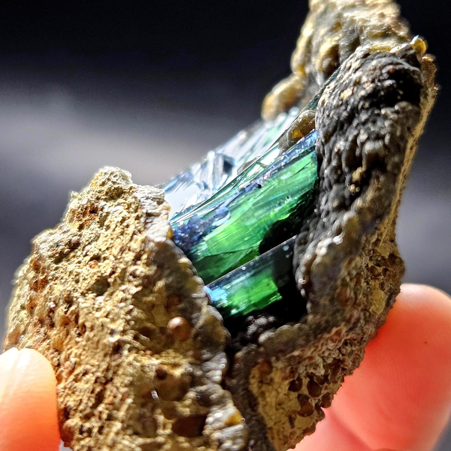 Vivianite Crystal Cluster 76.89g, Vivianite Specimen, Raw Blue