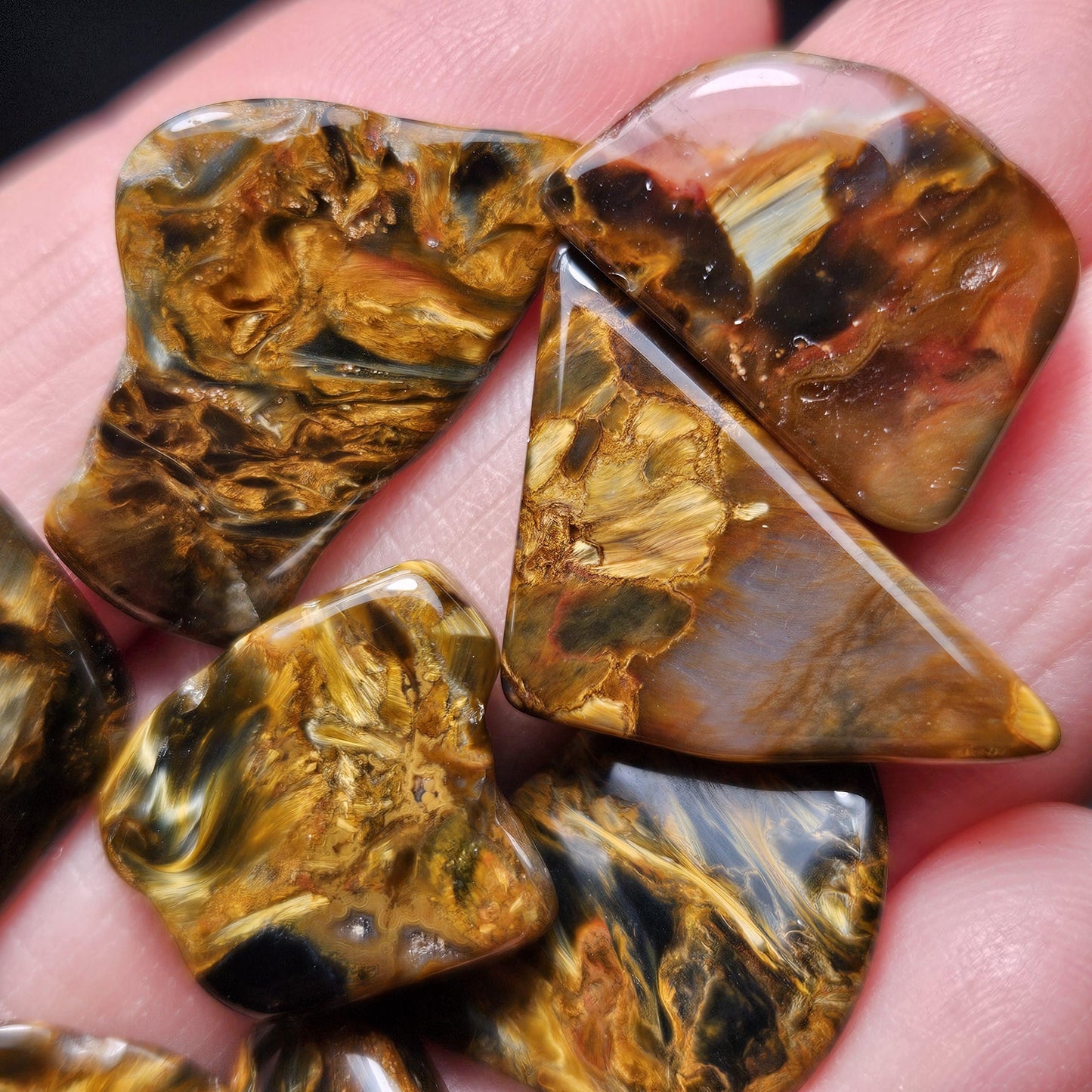 Golden Pietersite Stone, Authentic Namibian Polished Pietersite Specimen, Gold Pietersite Crystal