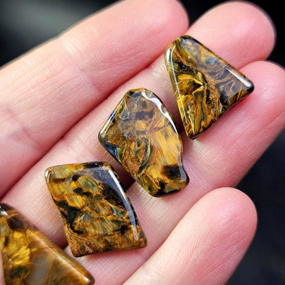 Golden Pietersite Stone, Authentic Namibian Polished Pietersite Specimen, Gold Pietersite Crystal