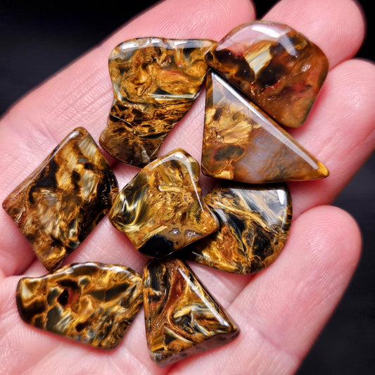 Golden Pietersite Stone, Authentic Namibian Polished Pietersite Specimen, Gold Pietersite Crystal
