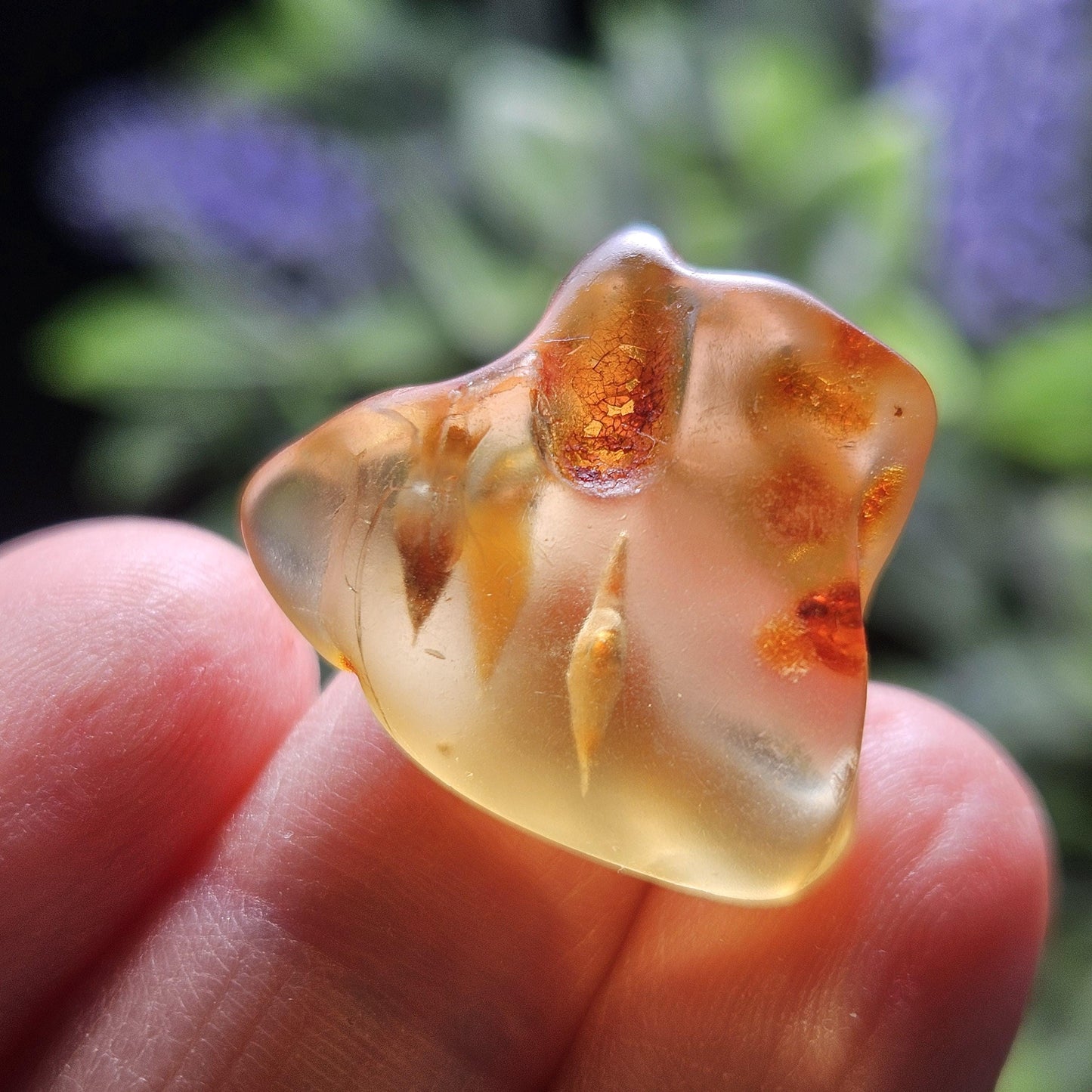Enhydro Amber with MOVING Bubbles, 2.35g