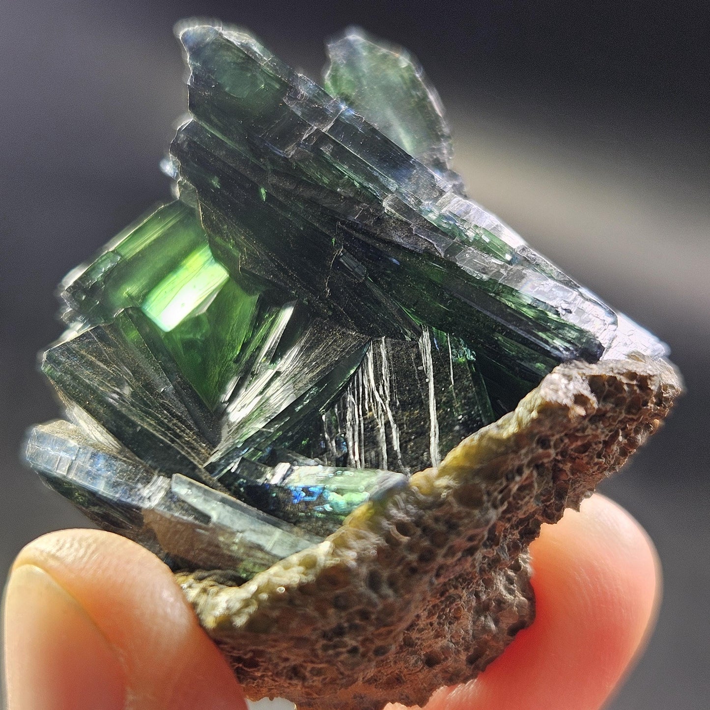 Vivianite Crystal Cluster 42.65g, Vivianite Specimen, Raw Blue
