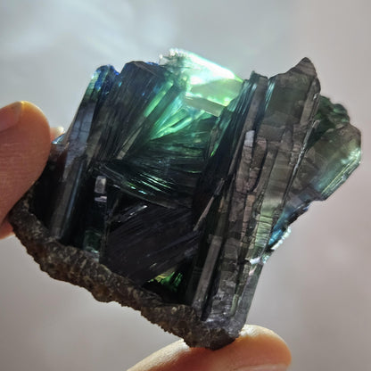 Vivianite Crystal Cluster 42.65g, Vivianite Specimen, Raw Blue