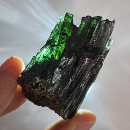 Vivianite Crystal Cluster 42.65g, Vivianite Specimen, Raw Blue