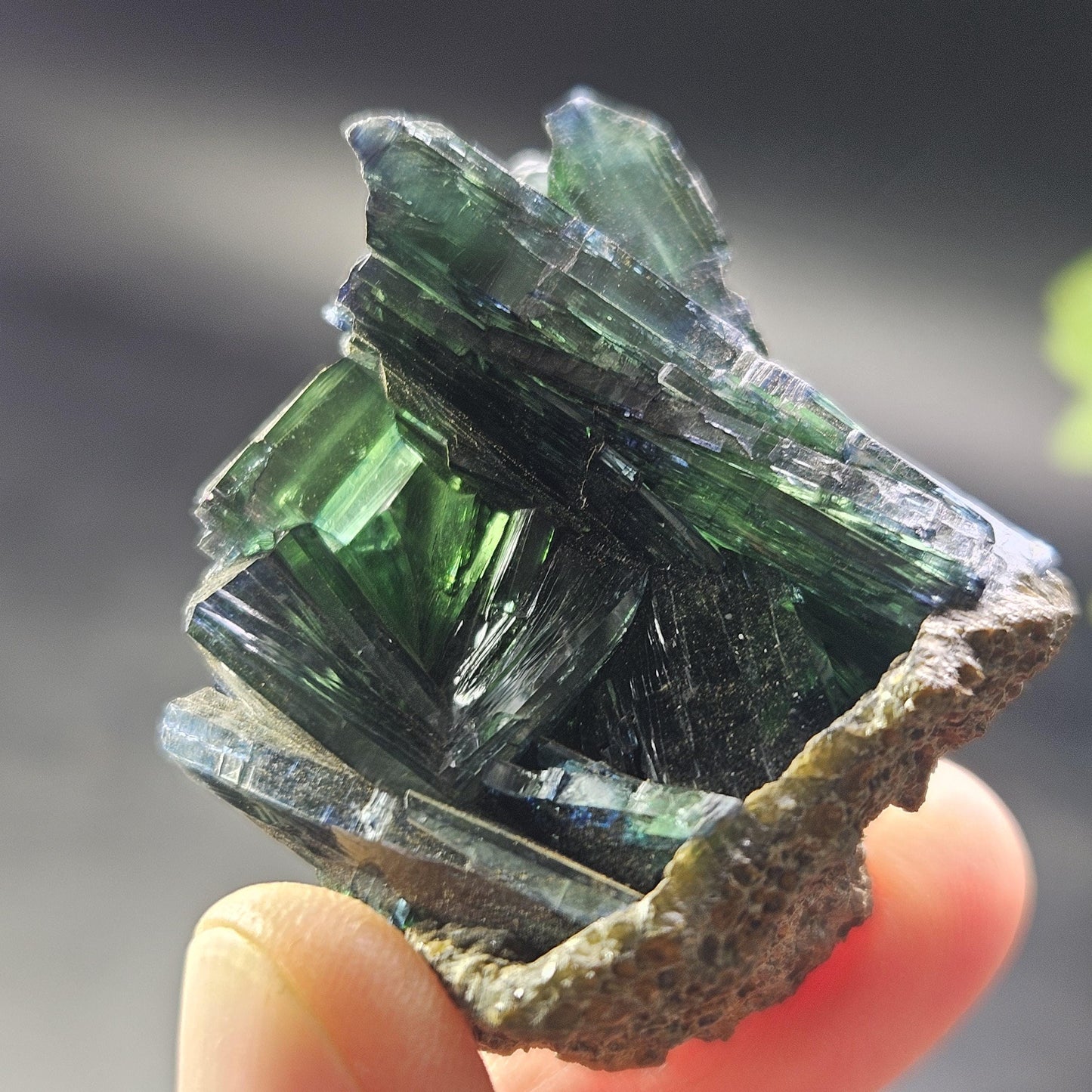 Vivianite Crystal Cluster 42.65g, Vivianite Specimen, Raw Blue