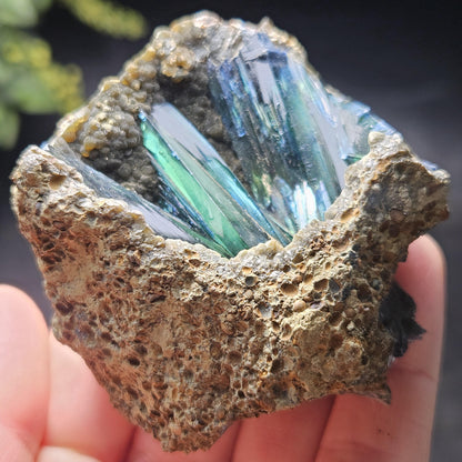Vivianite Crystal Cluster 109.55g, Vivianite Specimen, Raw Blue