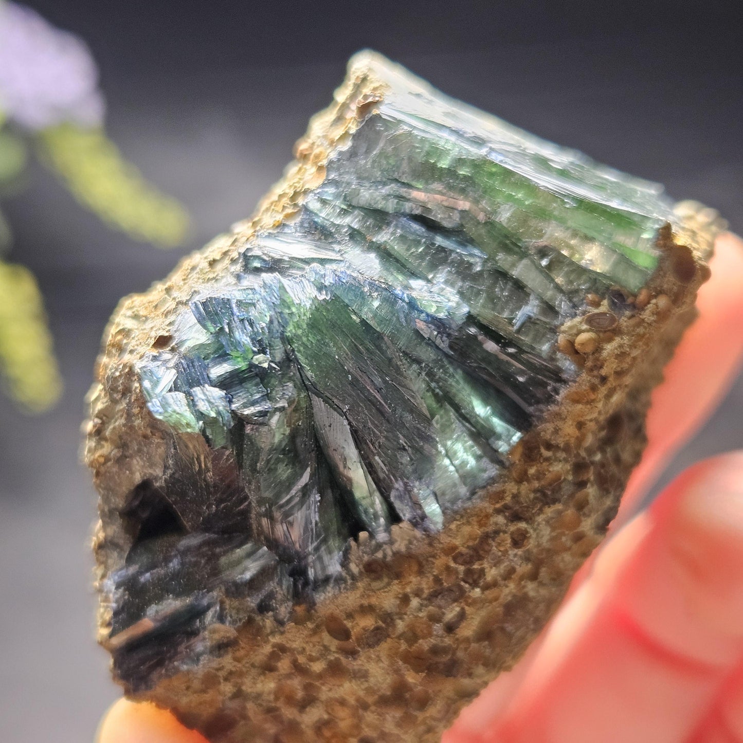 Vivianite Crystal Cluster 109.55g, Vivianite Specimen, Raw Blue