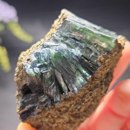 Vivianite Crystal Cluster 109.55g, Vivianite Specimen, Raw Blue