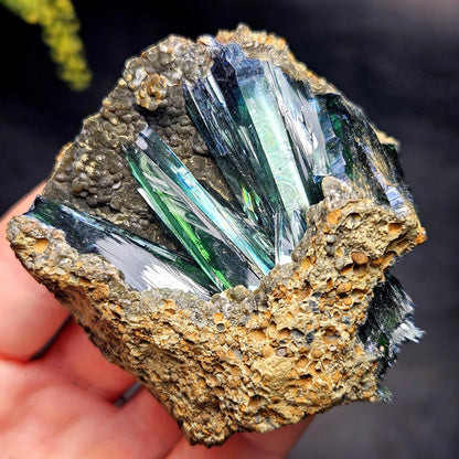 Vivianite Crystal Cluster 109.55g, Vivianite Specimen, Raw Blue