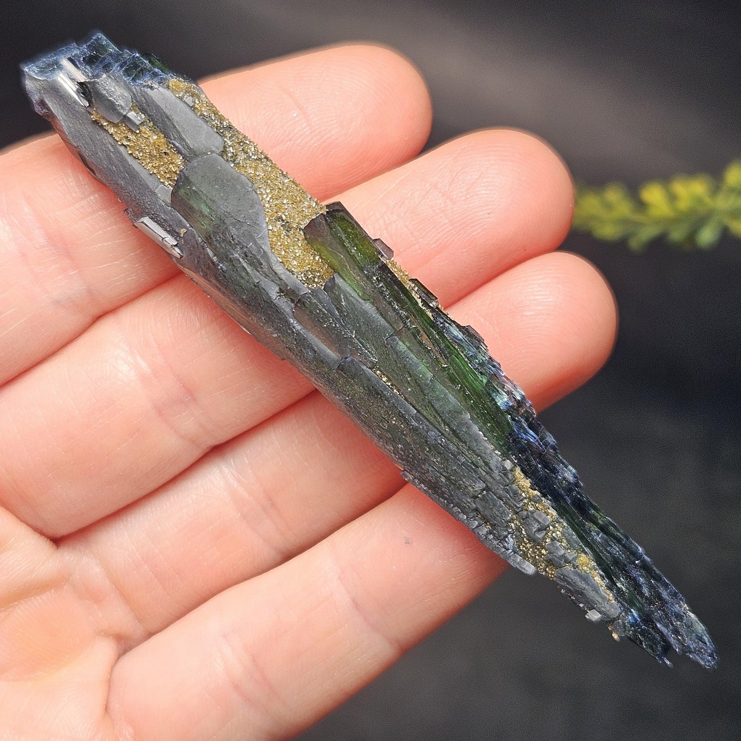 AAA Vivianite Crystal Specimen 14.89g, Terminated Vivianite Crystal, Raw Blue
