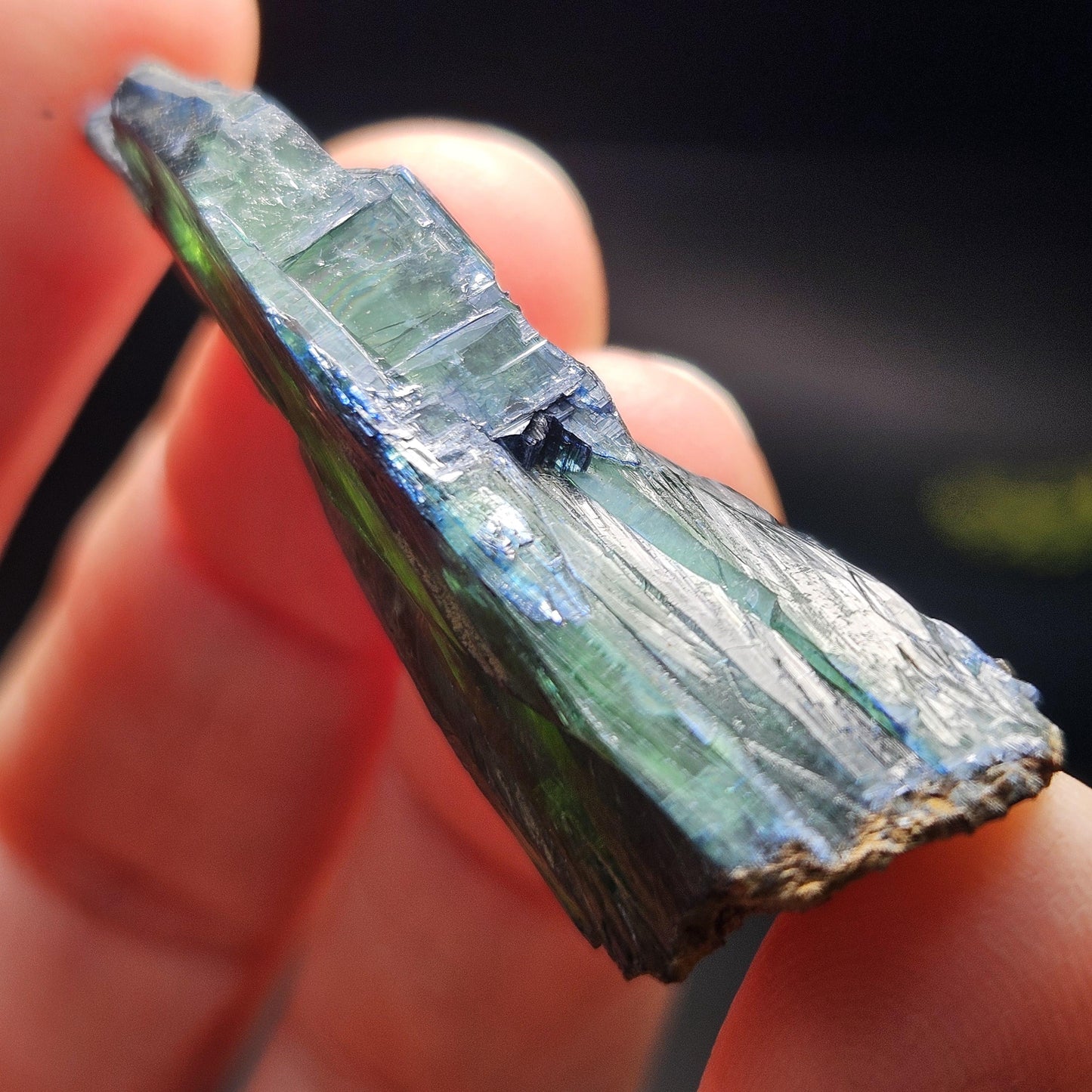 AAA Vivianite Crystal Specimen 8.45g, Terminated Vivianite Crystal, Raw Blue