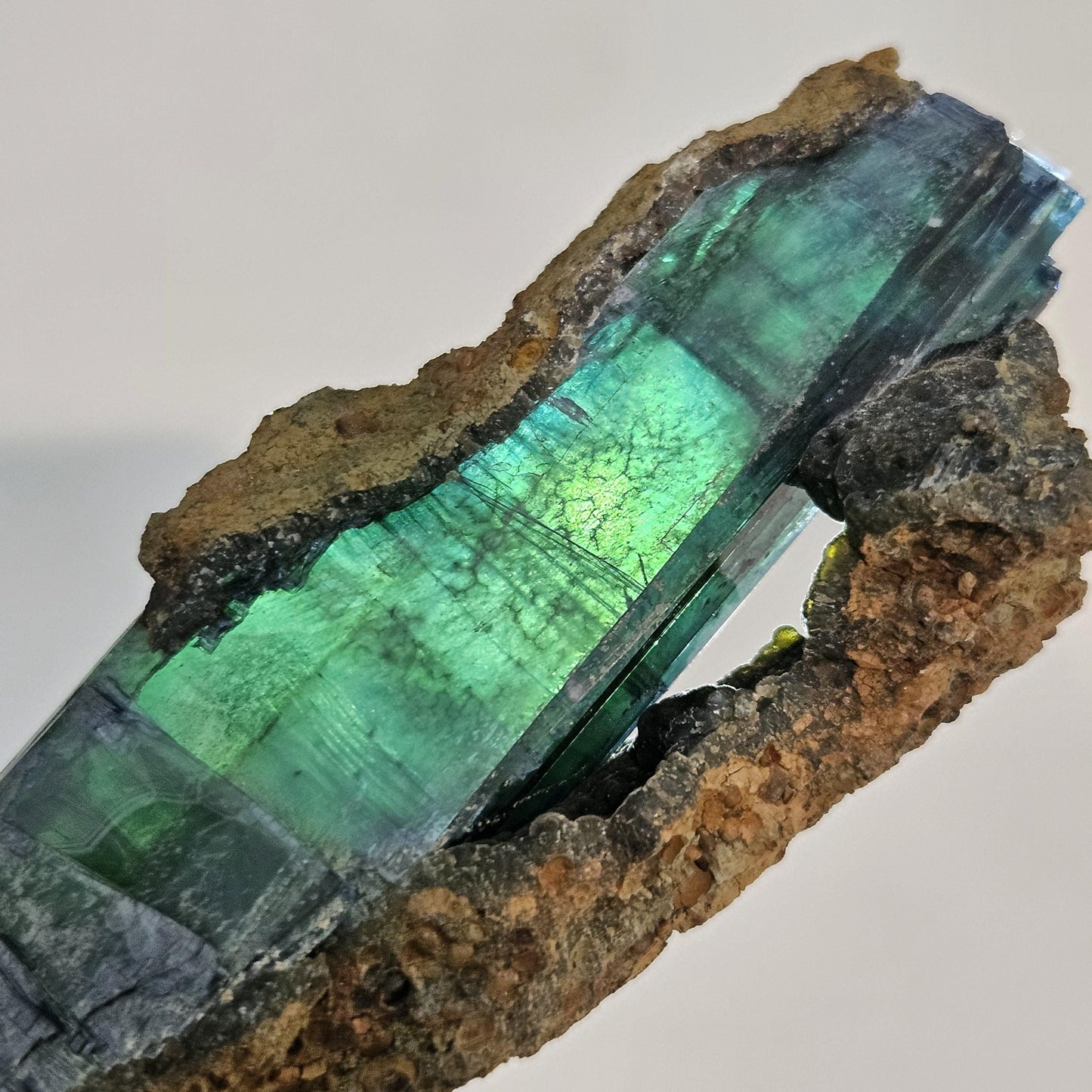 Vivianite PHANTOM Crystal Specimen 72.49g, Vivianite Crystal Cluster, Raw Blue