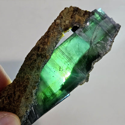 Vivianite PHANTOM Crystal Specimen 72.49g, Vivianite Crystal Cluster, Raw Blue