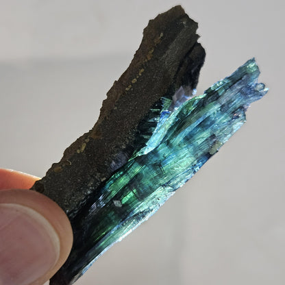Vivianite Crystal Specimen 25.78g, Terminated Vivianite Crystal, Raw Blue