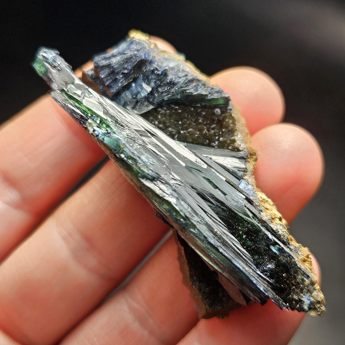 Vivianite Crystal Specimen 25.78g, Terminated Vivianite Crystal, Raw Blue