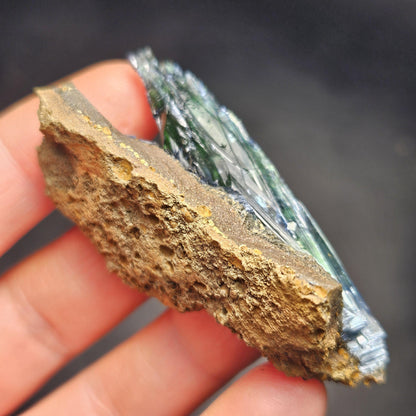 Vivianite Crystal Specimen 25.78g, Terminated Vivianite Crystal, Raw Blue